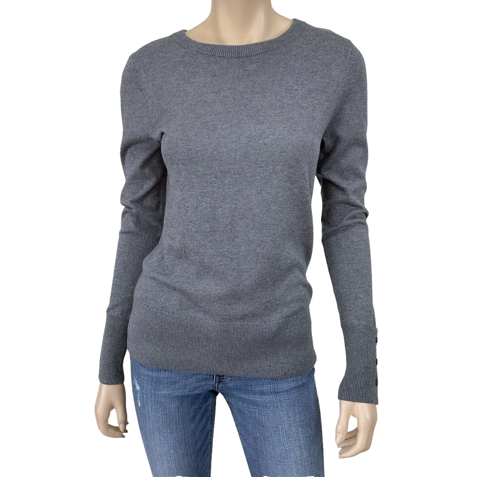 Halogen Cotton Crew Neck Sweaters for Women