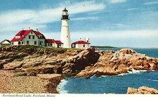 Portland Head Light Casco Bay Famous Landmark Portland Maine Vintage Postcard Portland Head Light Casco Bay Famous Landmark Portland Maine Vintage Postcard