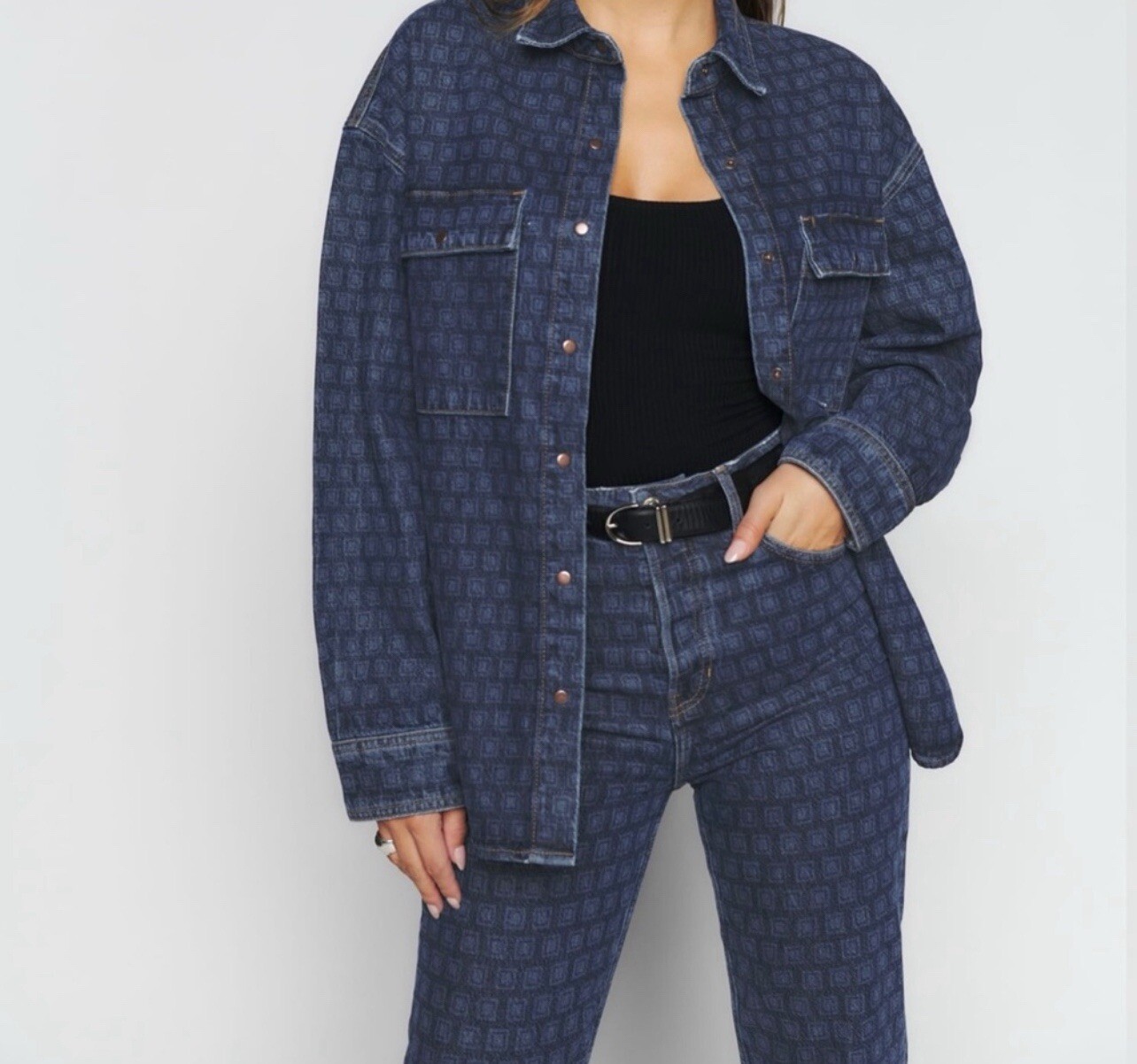 Camicia Reformation Jeans Lea Denim Bethesda Fila Tg XS centro commerciale SI oversize