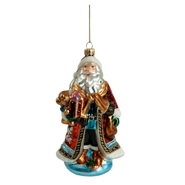 FITZ & FLOYD Holiday Solstice Christmas Santa with Gifts Toys