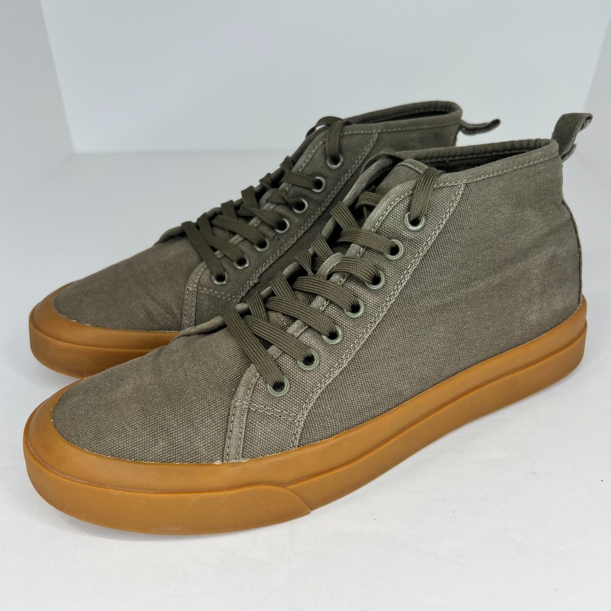 Mutual Weave Mens 016-0231 Freelon Olive Green Hi Canvas Size 11 M