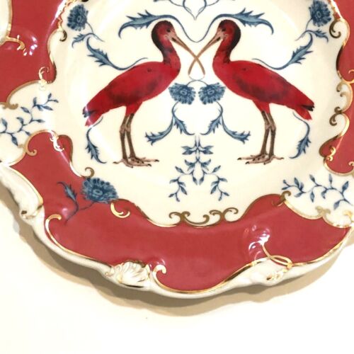 Anthropologie Lou Rota Nature Tavolo ROSSO IBRIS GRU Piatto da Dessert 9" - Foto 5 di 9