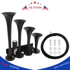 12V / 24V Car Truck Train Boat 185db Super Loud 4 Trumpet Musical Sound Air Horn