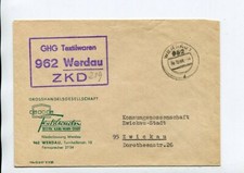 DDR Dienst ZKD Brief Werdau 28.10.68 GHG Textilwaren