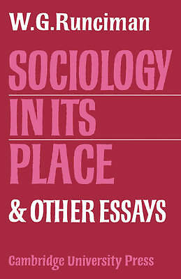 Sociology In Its Place Runciman Paperback Cambridge University Press