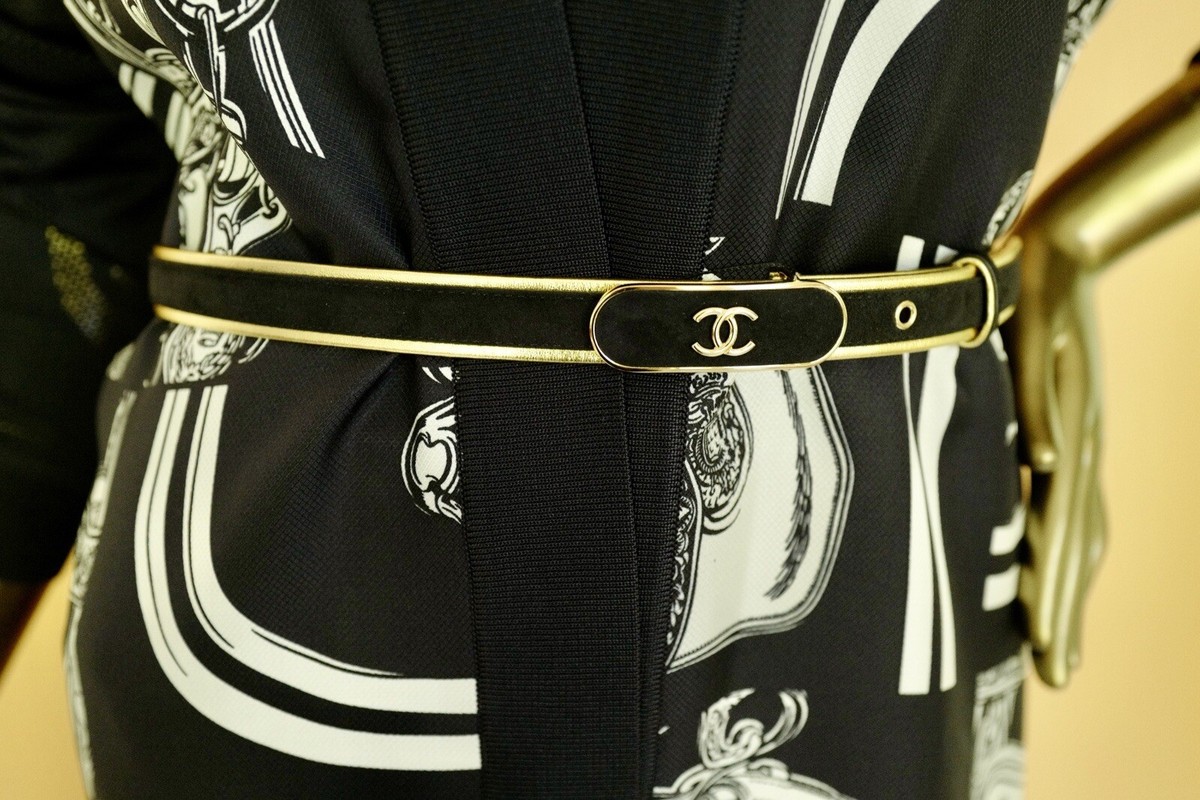 Chanel 24S Womens Leather Belt in Goatskin, Lambskin & Metal Chanel 24S Womens Leather Belt in Goatskin, Lambskin & Metal