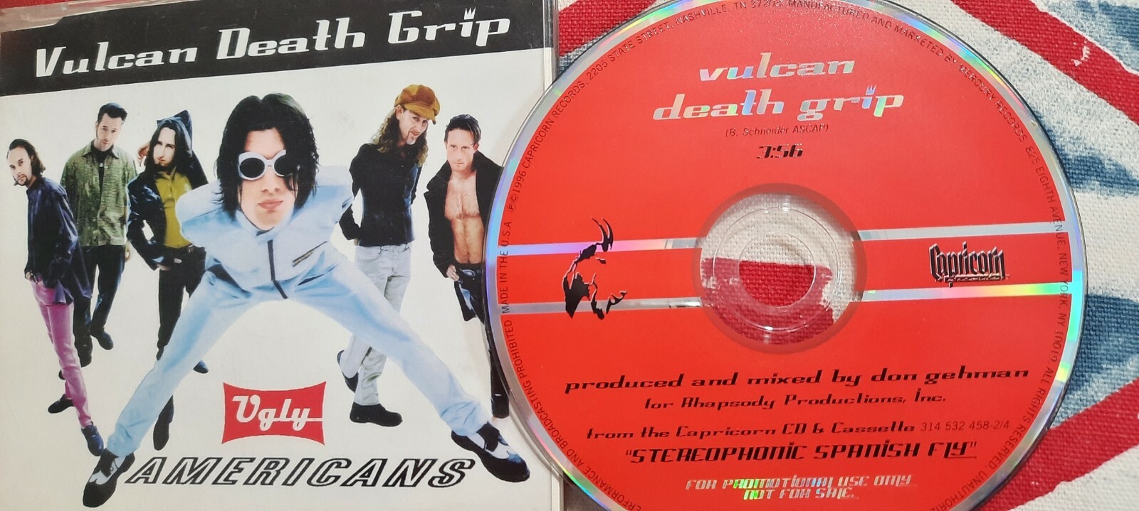 Vulcan Death Grip Ugly Americans Promo 1996 Cd Single Stereophonic vulcan-death-grip-ugly-americans-promo-1996-cd-single-stereophonic