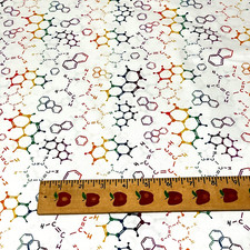 FQ David Textiles MOLECULAR BONDS Scientific Print 100% Cotton Quilt Fabric