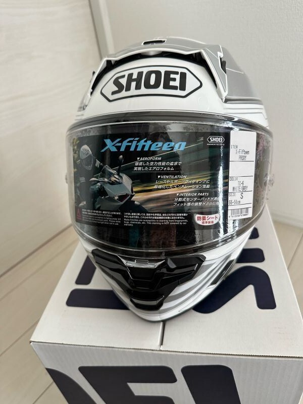 SHOEI X-FIFTEEN PROXY TC-6 White/Gray Helmet Size XS,S,M,L SHOEI X-FIFTEEN PROXY TC-6 White/Gray Helmet Size XS,S,M,L