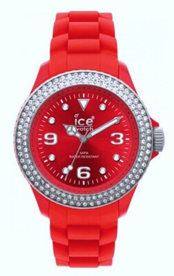 Ice-Watch ICE stone red Small Damenuhr Strass Silikon rot ST.RS.S.S.10 Neu K11