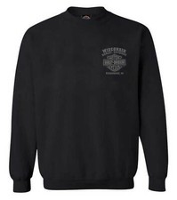 Harley-Davidson Men's Corrosion Willie G Skull Fleece Pullover Sweatshirt, Black