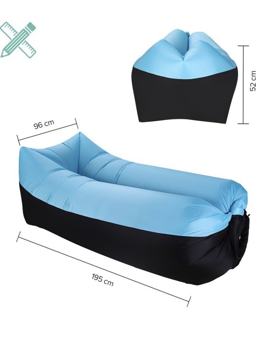 Divano gonfiabile ad aria cuscino seduta giardino 195x96x52 sdraio campeggio, Sable SA-HF020 foto 2