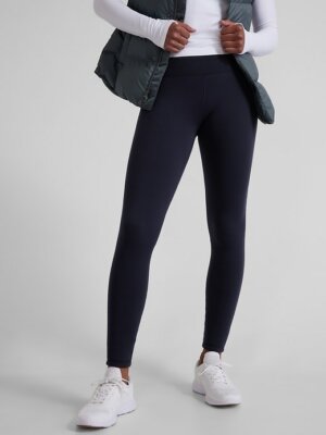 ATHLETA Altitude Polartec Power Stretch Tight  L Large | Navy #486200 NEW