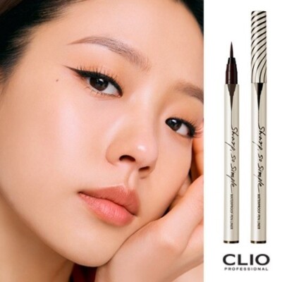CLIO Sharp So Simple Waterproof Pen Liner #Brown Slim Easy