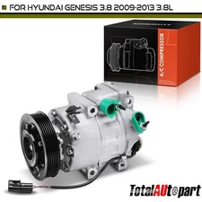 A/C Compressor w/ 6-Groove for Hyundai Genesis 3.8 2009-2013 V6 3.8L 977013M000