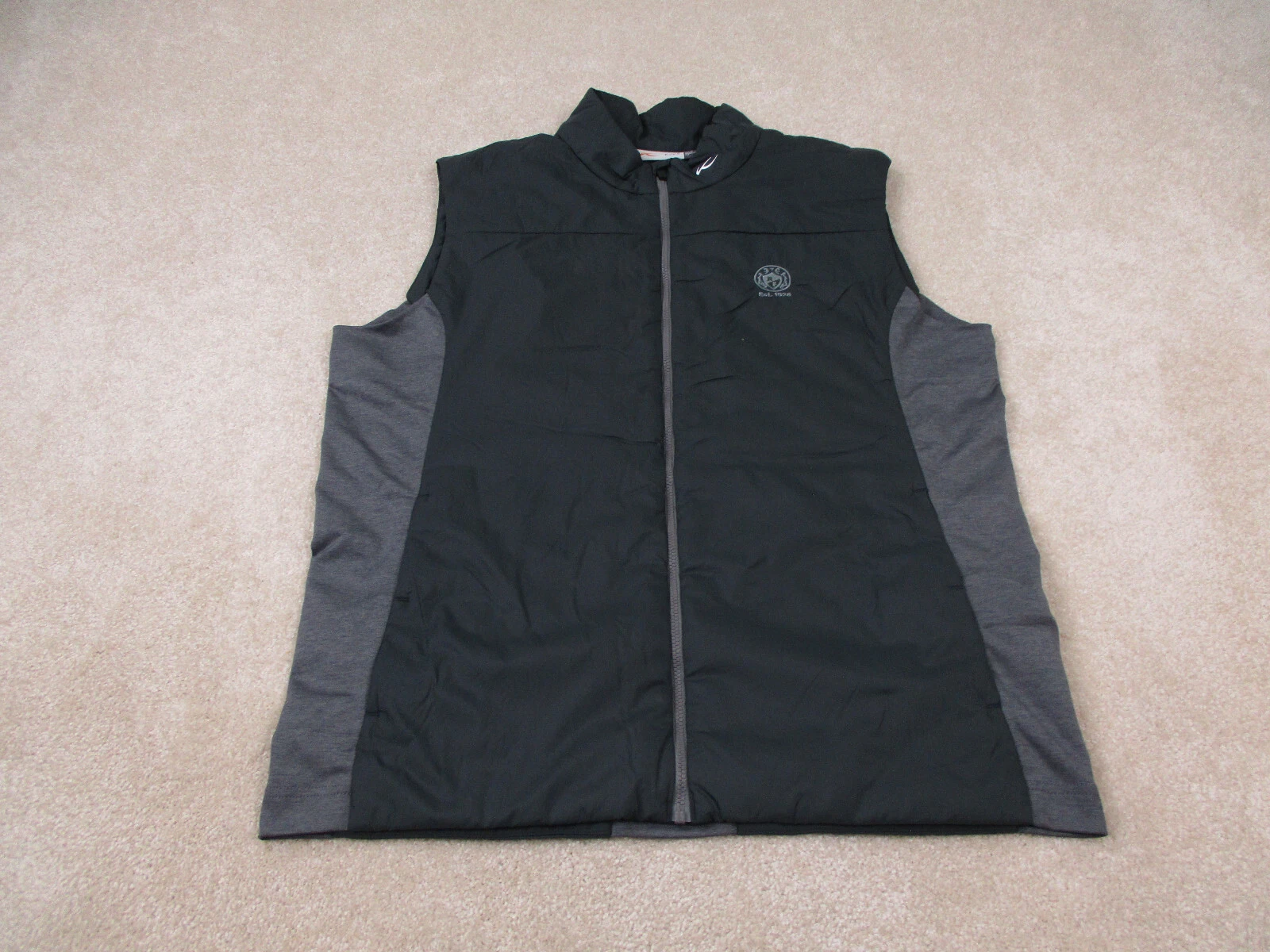 KJUS Jacket Mens Large 52 Gray Vest Puffer Radiation Outdoors Golf Golfer Adult