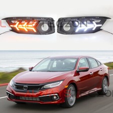 Led Drl For Honda Civic 2019 2020 Daytime Running Light Fog Lamp W Dynamic Turn Led Drl For Honda Civic 2019 2020 Daytime Running Light Fog Lamp W Dynamic Turn