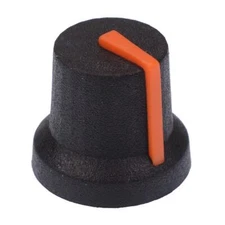Orange Soft Touch 6mm Splined Knob K87MBR