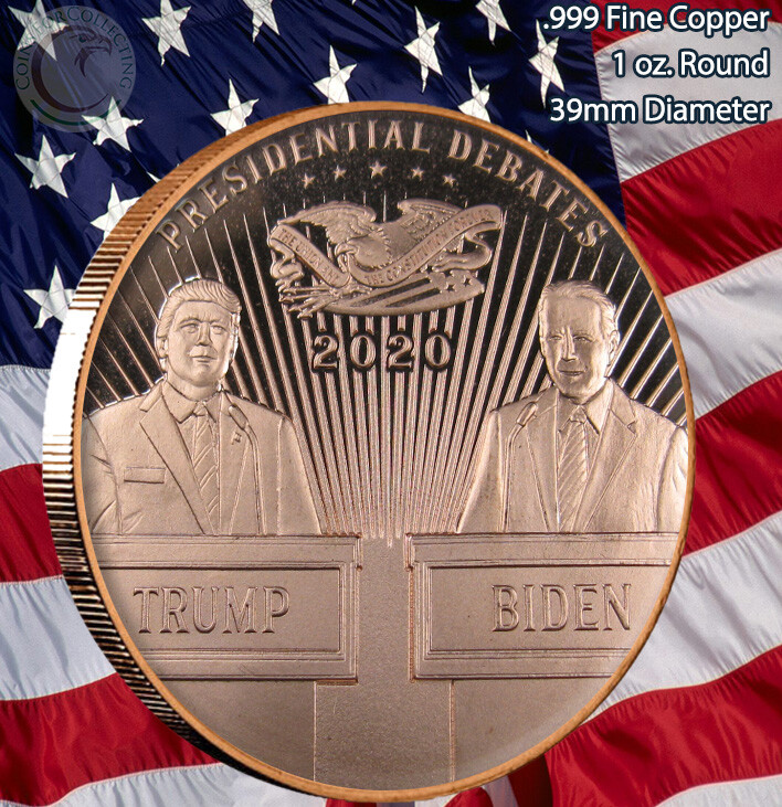 Lot Of 20 One Ounce Copper Bars - Trump Dollar Design, .999 Fine, BU Full Tube 10 thumbnail image