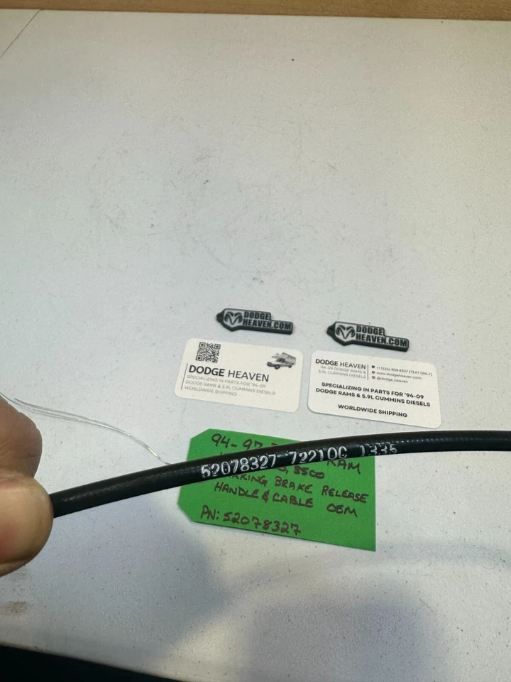 OEM 1994-1997 Dodge Ram freno de estacionamiento E freno liberación manija y cable Foto 3 de 4