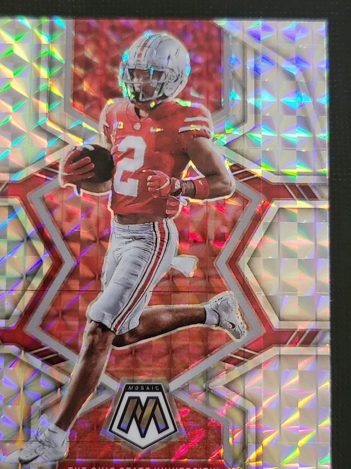 Chris Olave 2023 Panini Mosaic Draft Picks Silver Prizm Football Card #71 - Image 3 of 4