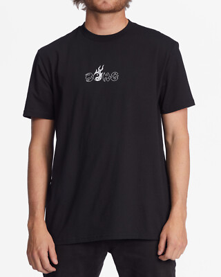Billabong Men's S/S T-Shirt CHEST PACK - Black - Large - NWT - LAST ONE LEFT