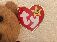 Ty Beanie Babies Curly The Bear Plush - 4052 RARE, Multiple Errors