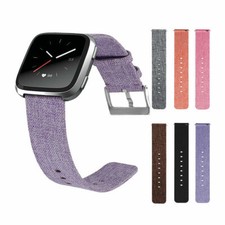 NEW Fitbit Versa Canvas Woven Band - Grey/Gray, Lavender, Orange