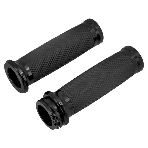 Motorrad 1" 25mm Lenker Schwarz Handgriffe Für Harley Touring Sportster Softail - Picture 13 of 17