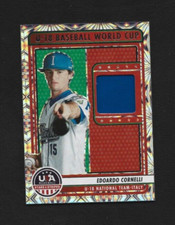 2023 Panini Stars & Stripes USA Baseball Edoardo Cornelli Fireworks Materials