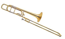 Funion Tuning Tenor Trombone Kit Bb/F Key Yellow Brass Body Gold Lacquer w Case