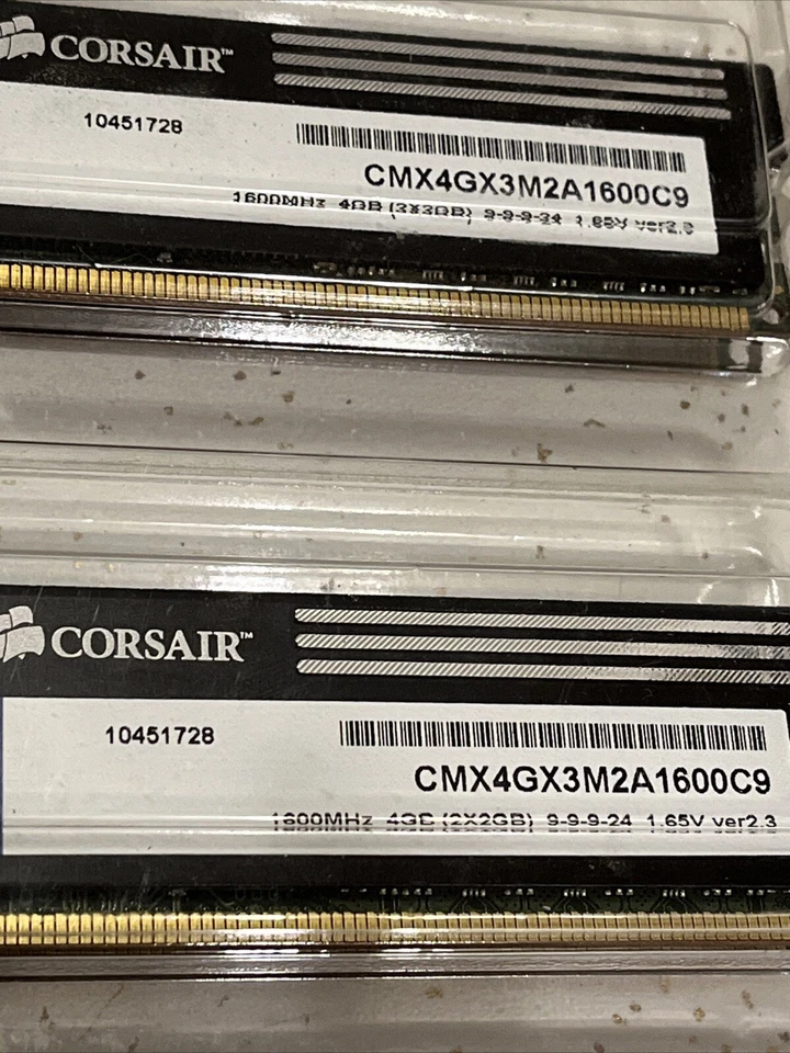 CORSAIR 4pack XMS3 Memory 4GB (2X2GB) 1600Mhz, model: CMX4GX3M2A1600C9-New - Image 2 of 4