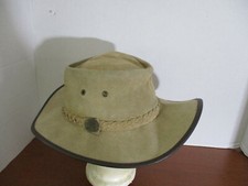 BARMAH HATS Brown Suede Leather Hat from Australia
