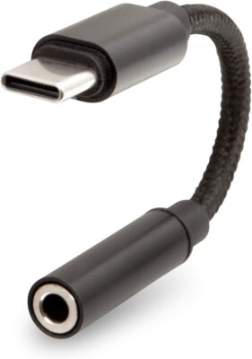 USB-C Type C Adapter Port to 3.5mm Aux Audio Jack Headphone Microphone Cable