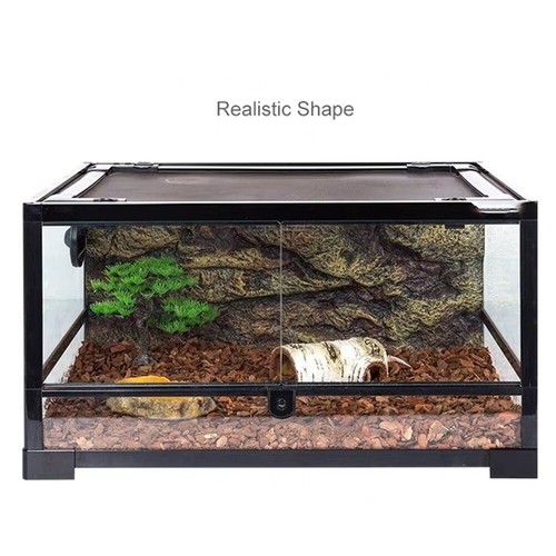 Pet Artificial Birch Log Bearded Dragon Hide Cave Reptile Hideout Cave ## - Picture 5 of 23