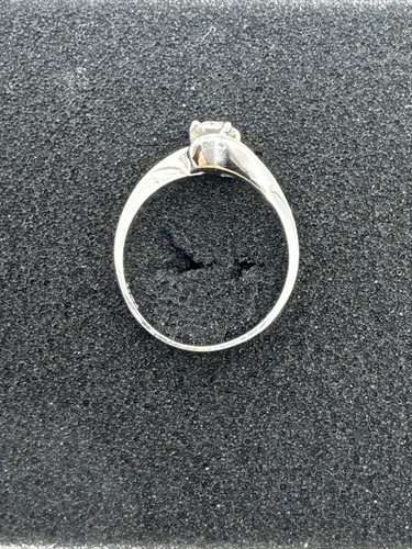 Anello di fidanzamento diamanti SI 1/2 CT oro bianco 18K - Foto 3 di 13