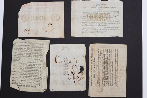 BIGLIETTI LOTTERIA CUBANA VINTAGE 1839-1898 LOTTO DI 9 - Foto 5 di 5