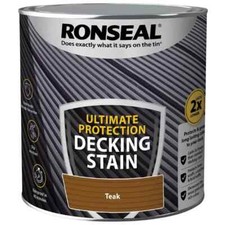 Ronseal Decking Stain Paint Ultimate Protection Rich Colour Extra Tough 2.5L/5L