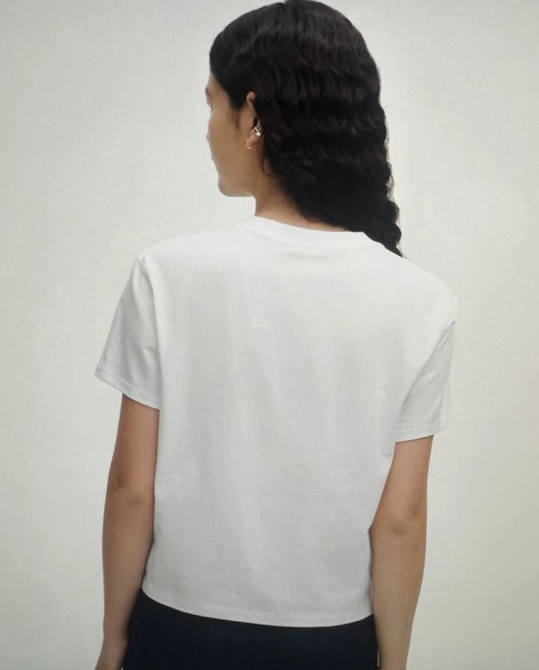 Lululemon Relaxed - Fit Tee Cotton Jersey Graphic White / Grey Can 14 Aus 18 NEW - image 4 of 4