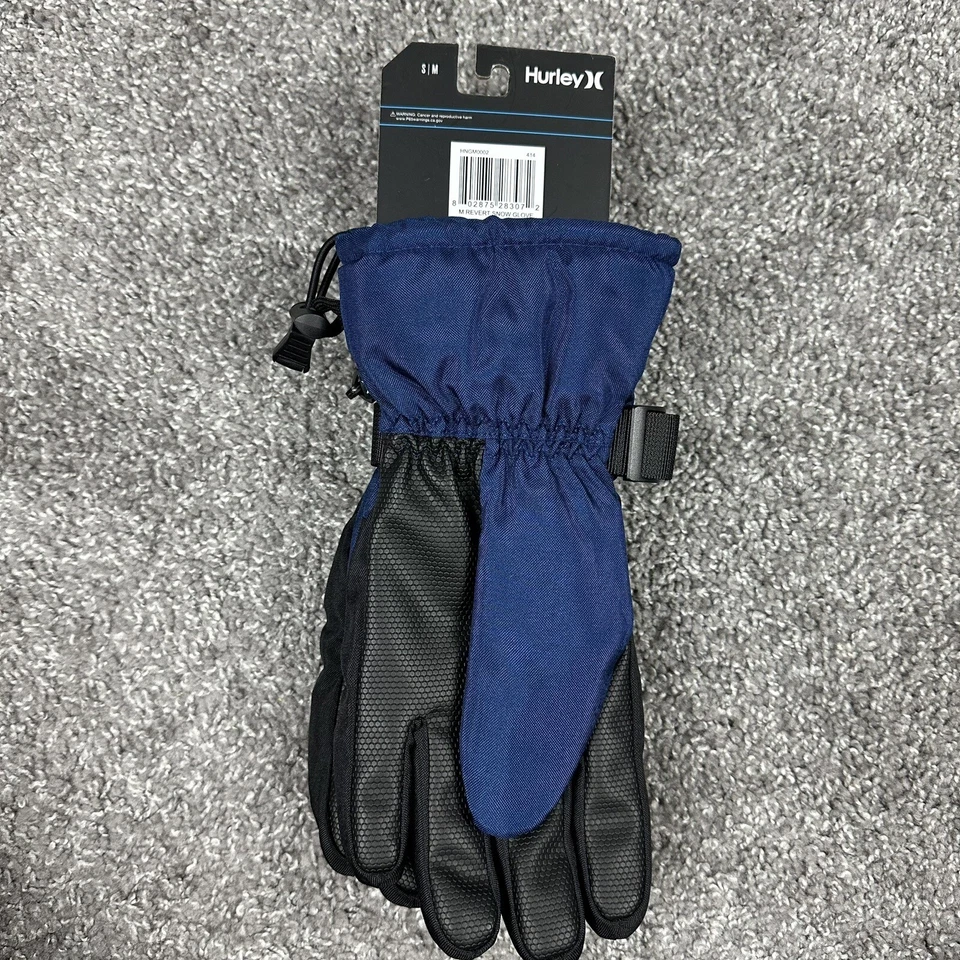 Hurley Mens Water Resistant Ski Snowboard Cold Weather Winter Gloves Navy Sz S/M - Image 4 of 4