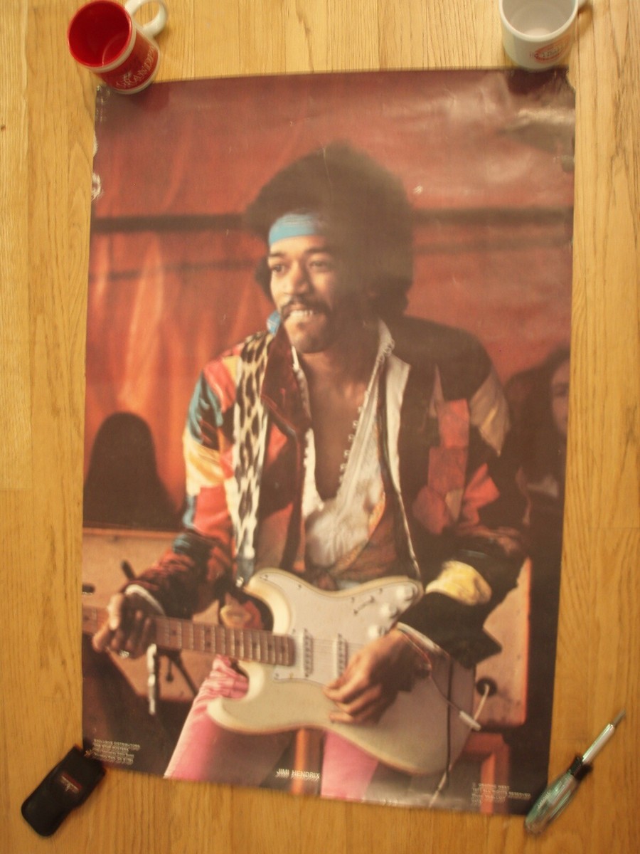 vintage 1977 JIMI HENDRIX graphic west McElliot One Stop POSTER