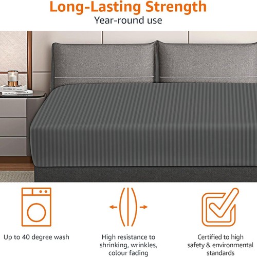 EXTRA DEEP 30 cm Fitted Sheet Bedsheet Anti Allergy Single Double Super King Bed - Picture 48 of 96