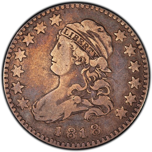 1818 25C B-8 PCGS VF20 - Picture 1 of 2