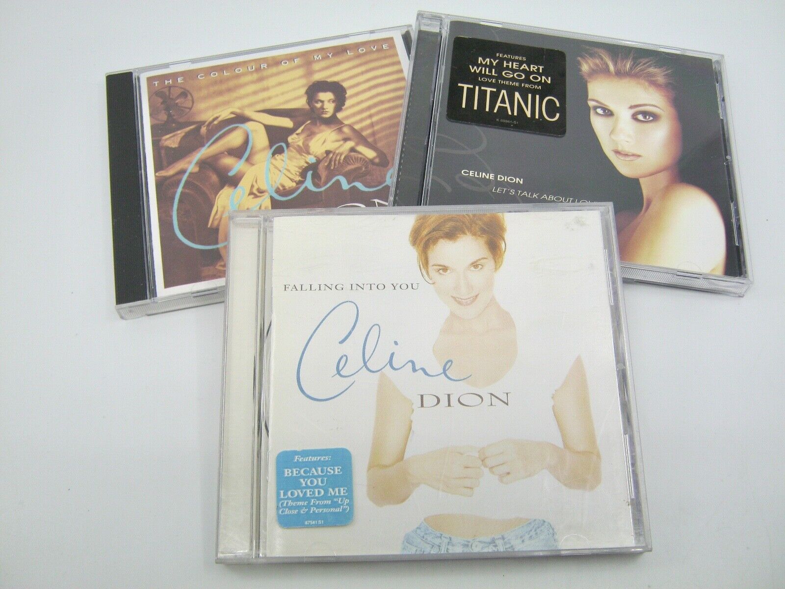 Lot of 3 Celine Dion Cds My Heart Will Go On Falling Into You Colour of My Love