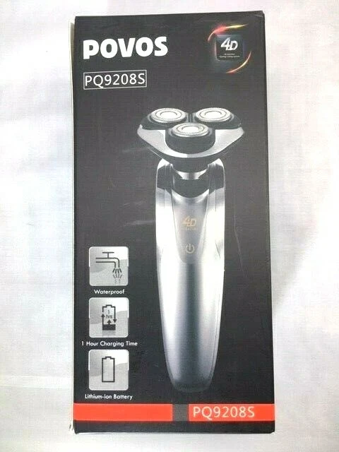 POVOS 4-In-1 Men's Grooming Set, USB Charging Electric Razor Rotary Shaver, Hair - Image 3 of 4