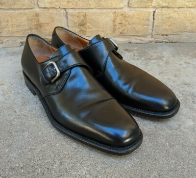 Salvatore Ferragamo made in Italy leather upper monk strap shoes 8.5 Dfits US 9D Salvatore Ferragamo made in Italy leather upper monk strap  main image 2