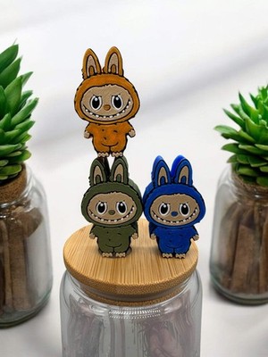 3D Druck Trinkhalm Topper Süße Monster - Strohhalm Deko PLA Verzierung