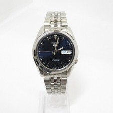 Seiko 5 SNK357K1 Automatic Watch Silver men used military style From Japan