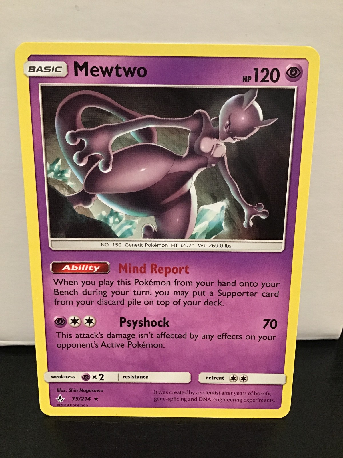 Mewtwo 75/214 Pokemon Unbroken Bonds Rare