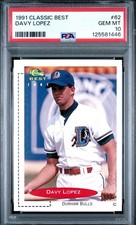 JAVY LOPEZ RC 1991 Classic Best Minor League #62 ERROR “Davy” PSA 10 Braves⚾️🪓